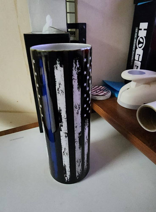 Thin Blue Line 20 oz tumbler