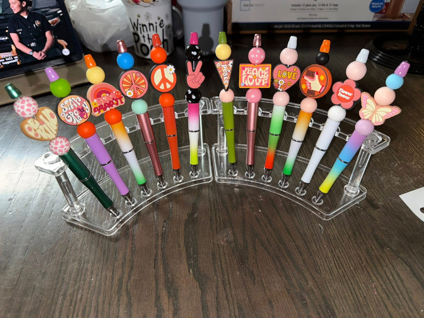 Beaded pens