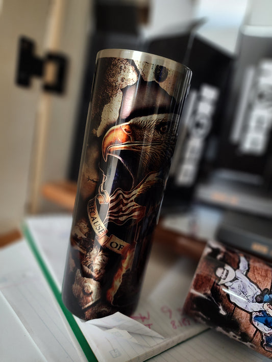 Stainless Steel 20 oz Army Veteran tumbler