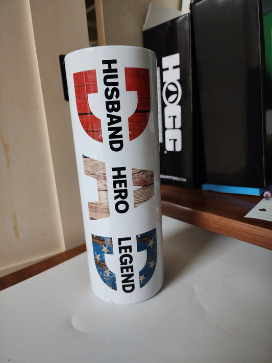 20 oz Dad with flag