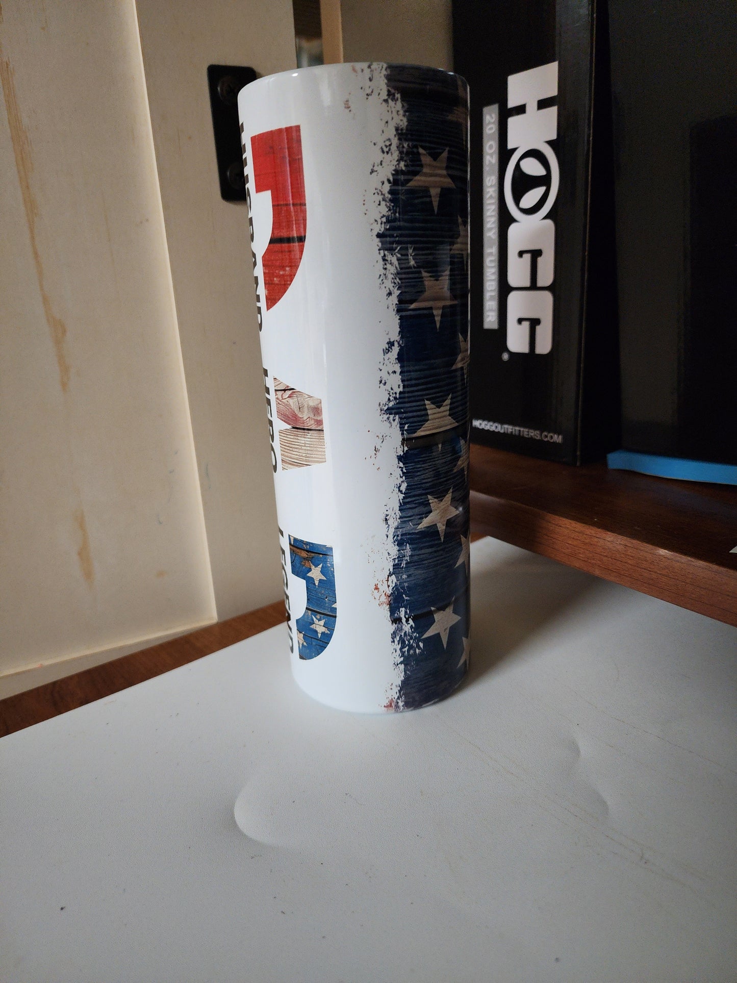 20 oz Dad with flag
